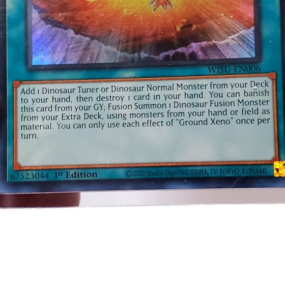 Ground Xeno Error Holo Bleed WISU-EN006 Ultra Rare Near Mint 1st Yu-Gi-Oh! Card - Picture 2 of 3